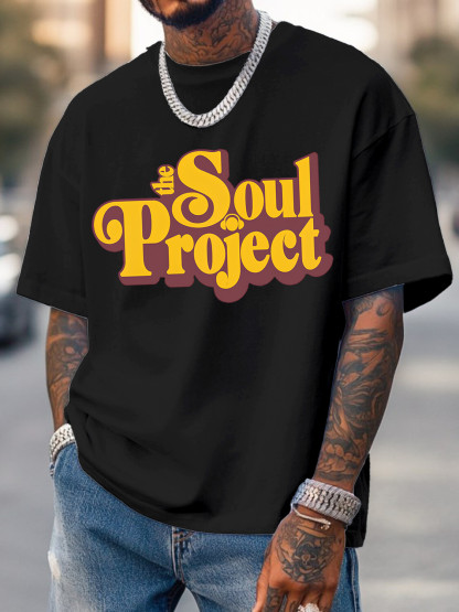 Men's The Soul Project Print Cotton Casual T-Shirt-Styleame