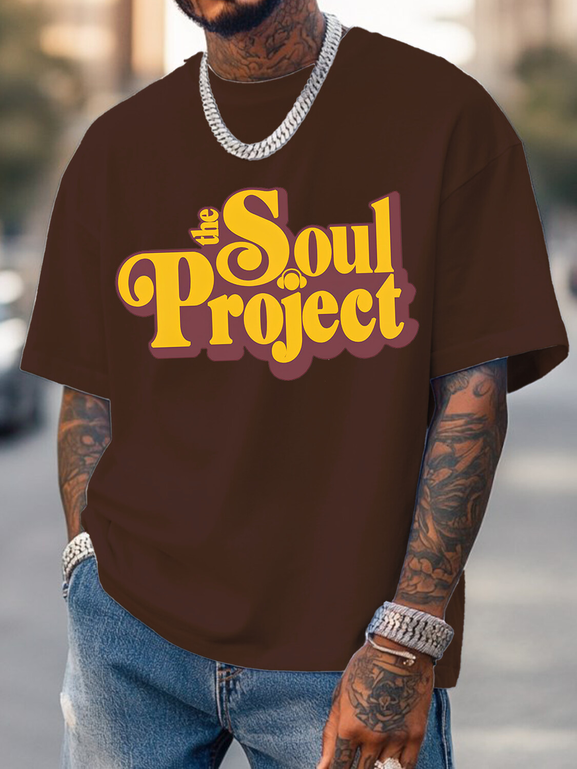 Men's The Soul Project Print Cotton Casual T-Shirt-Styleame