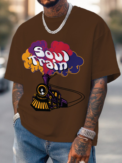 Men's Soul Train Print Cotton T-Shirt