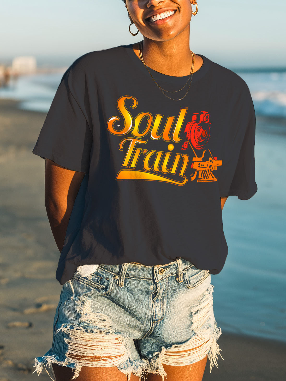 Women's Soul Train Cotton Casual T-Shirt