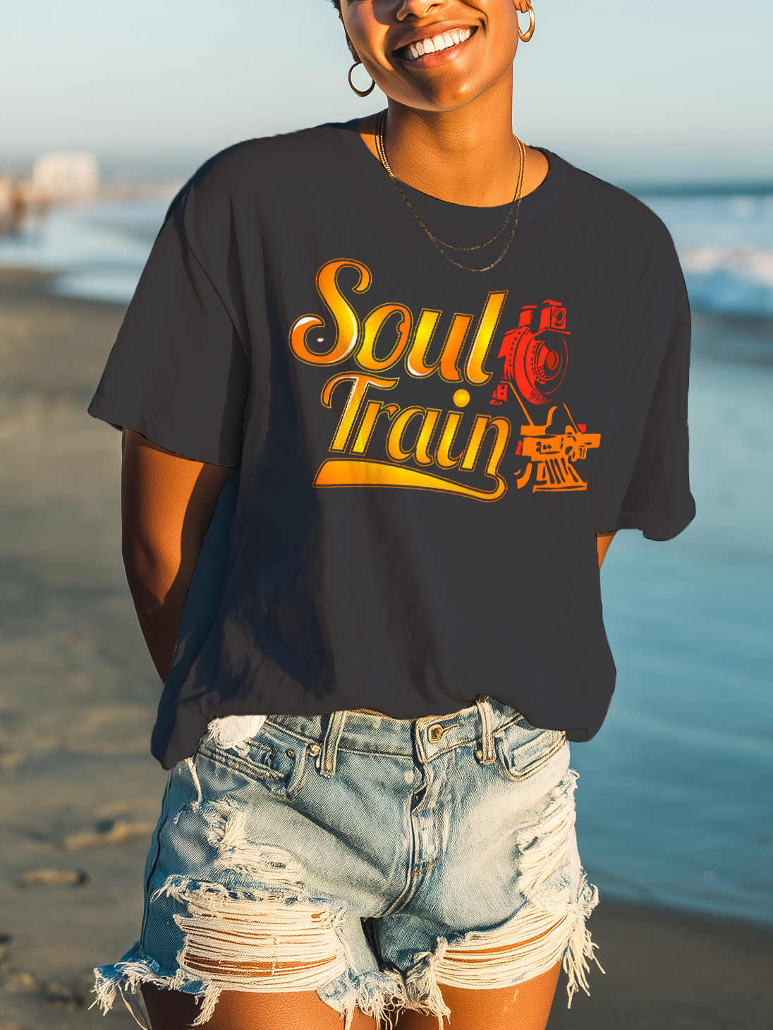 Women's Soul Train Cotton Casual T-Shirt