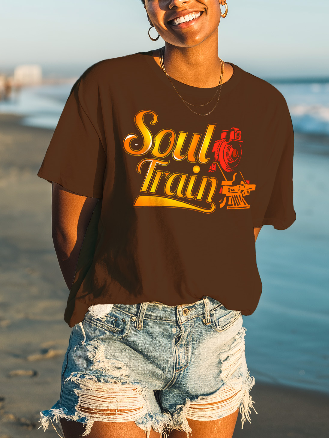 Women's Soul Train Cotton Casual T-Shirt