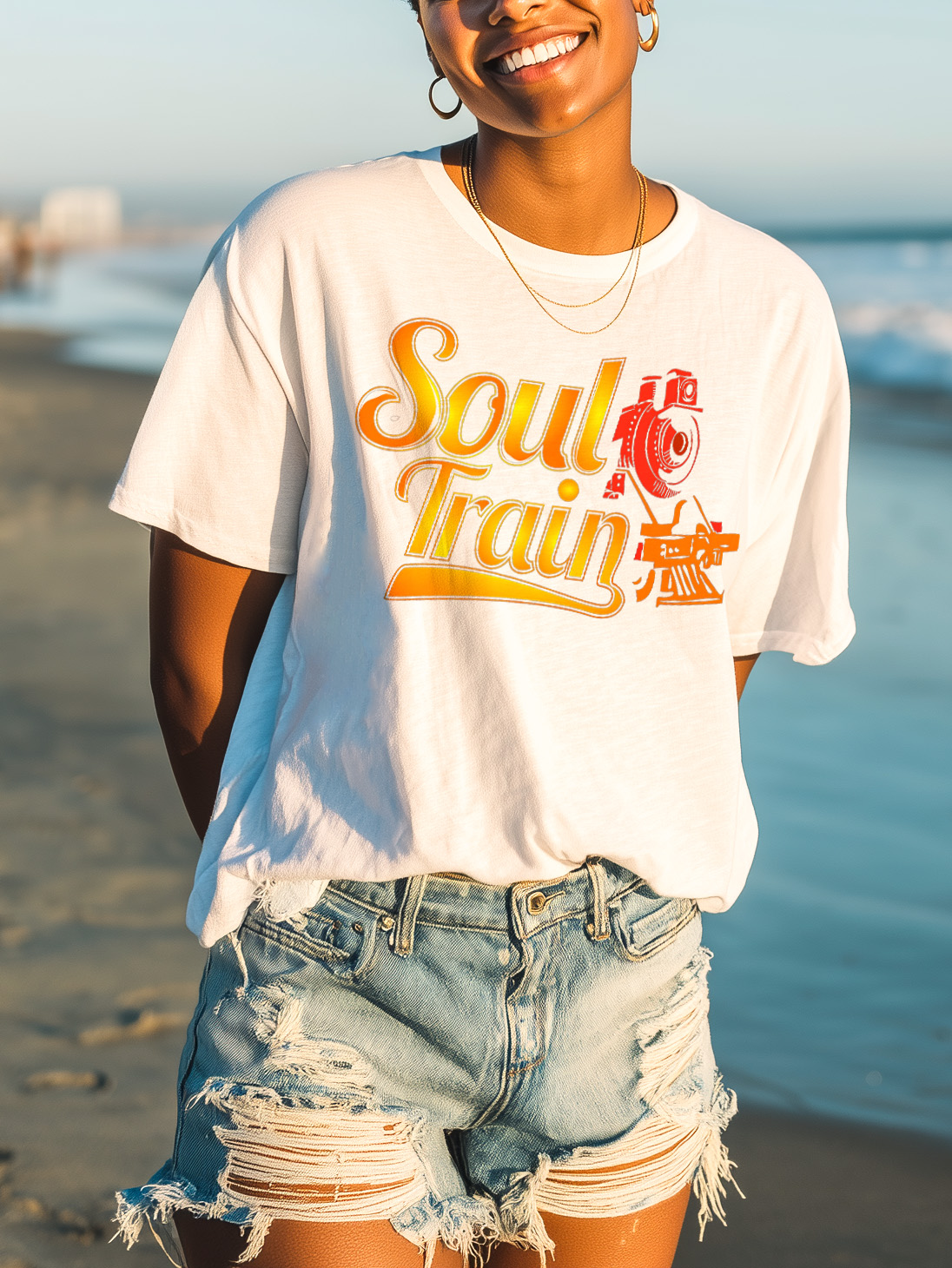 Women's Soul Train Cotton Casual T-Shirt