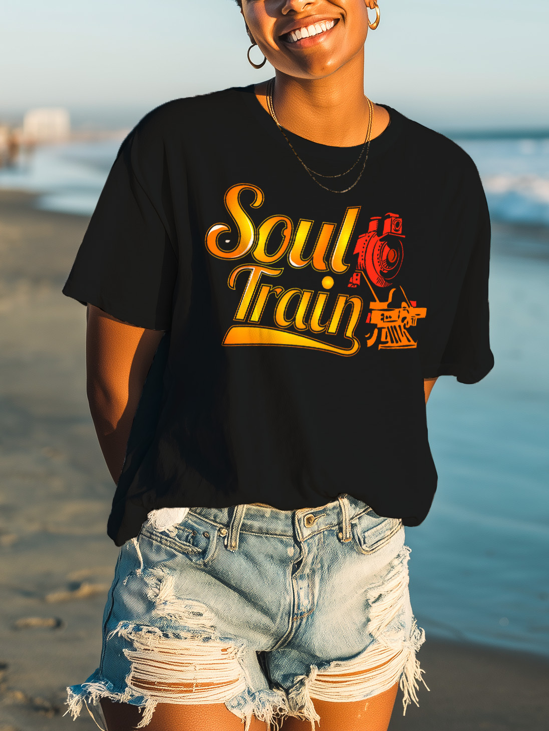 Women's Soul Train Cotton Casual T-Shirt
