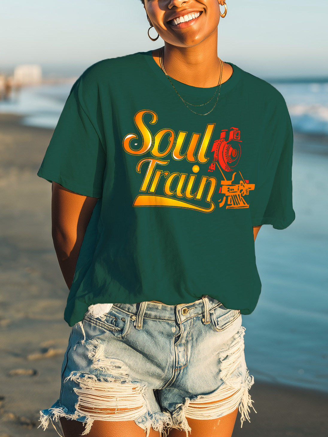 Women's Soul Train Cotton Casual T-Shirt