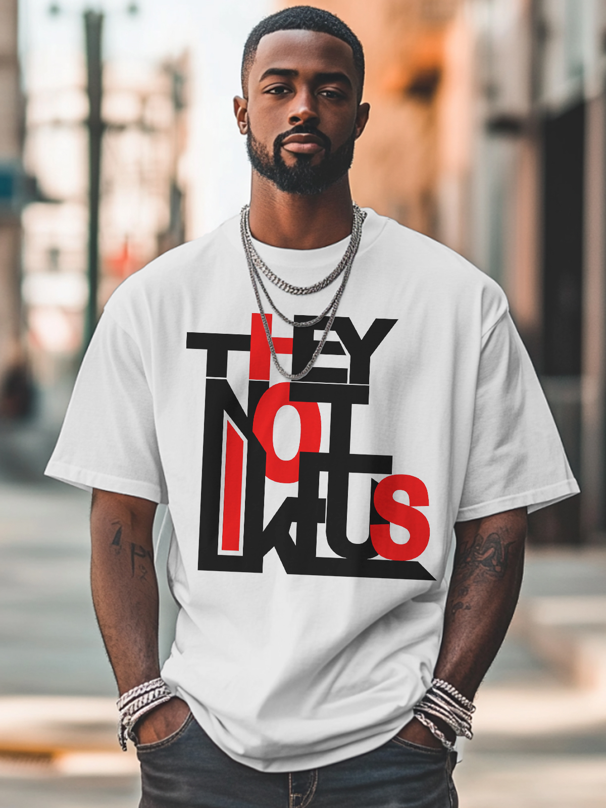 Men's They Not Like Us Cotton Casual T-Shirt