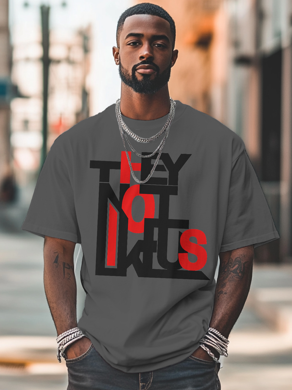 Men's They Not Like Us Cotton Casual T-Shirt