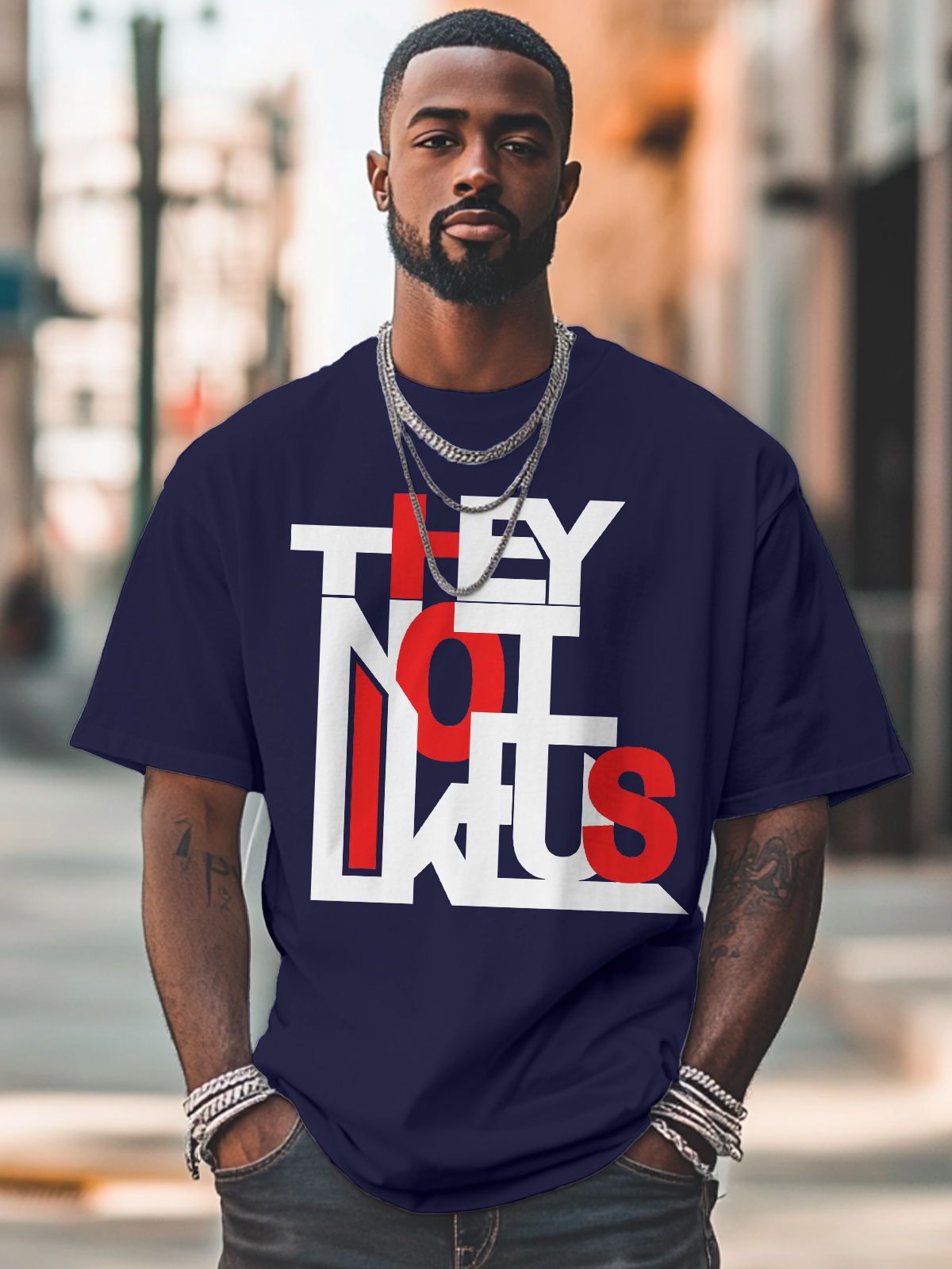 Men's They Not Like Us Cotton Casual T-Shirt
