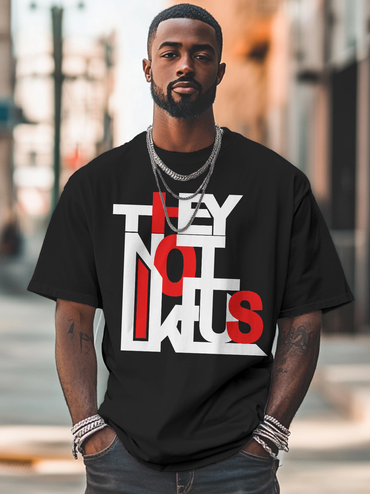Men's They Not Like Us Cotton Casual T-Shirt