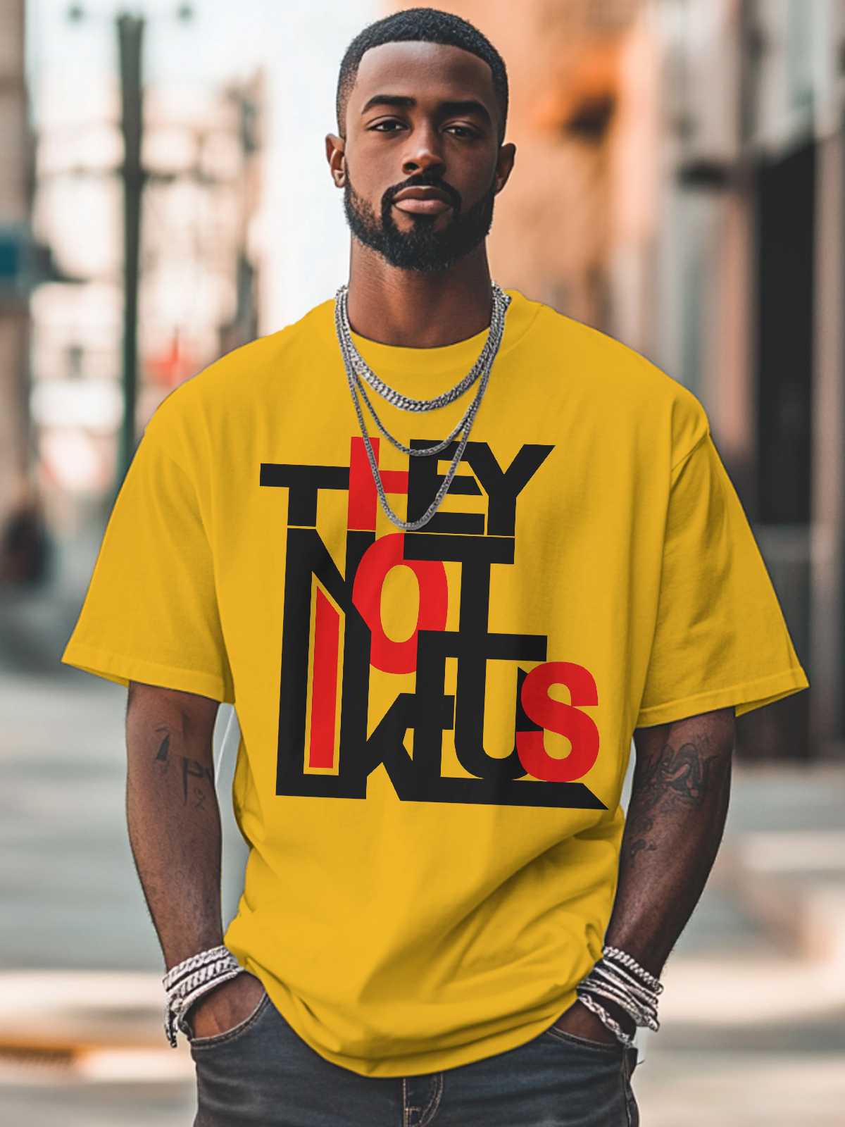 Men's They Not Like Us Cotton Casual T-Shirt