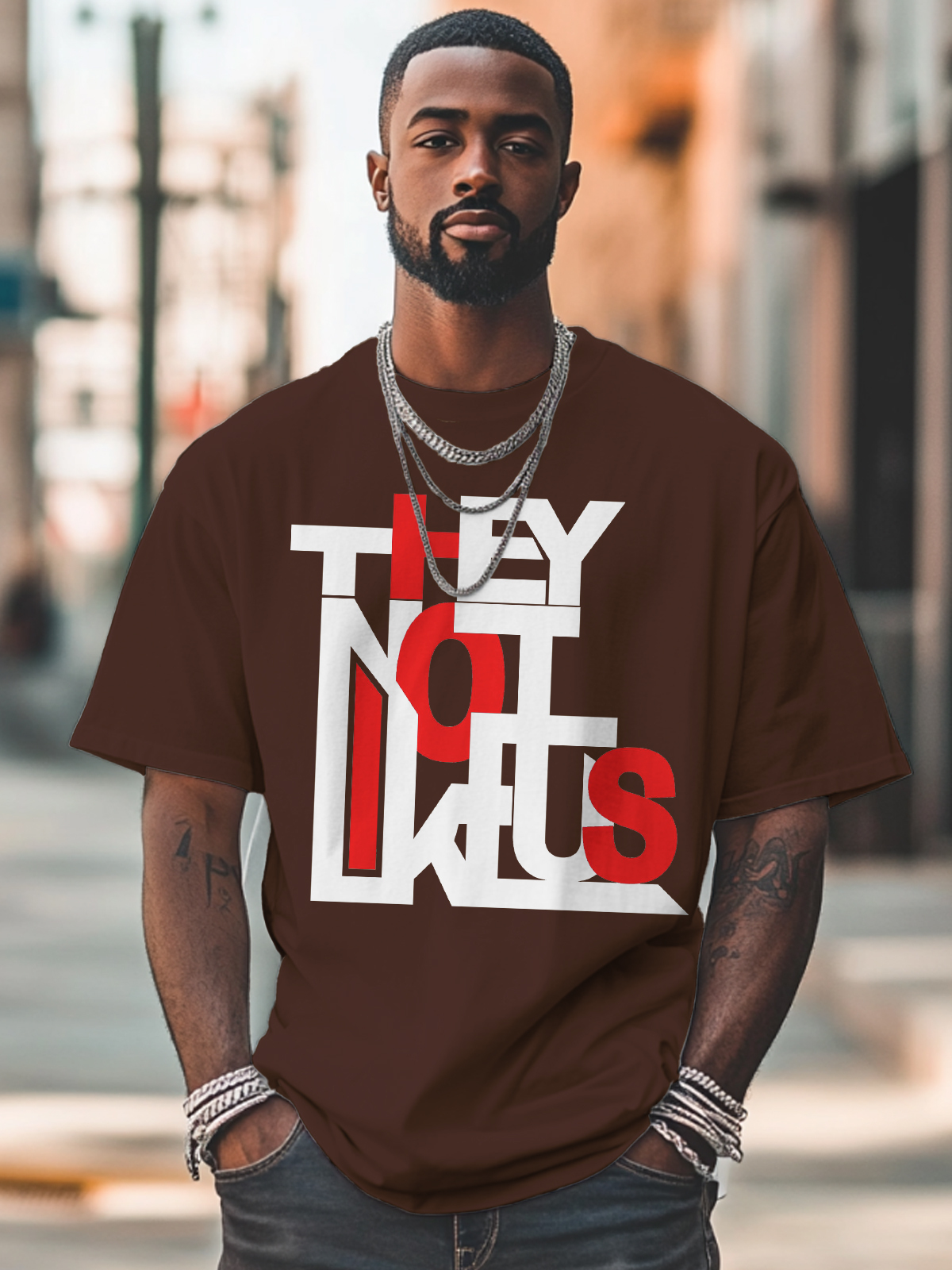 Men's They Not Like Us Cotton Casual T-Shirt