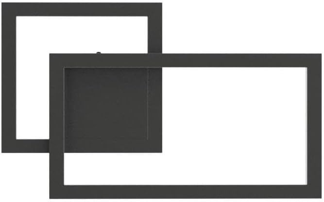 2-Pack Modern Indoor Wall Sconce 20W Aluminum Up and Down LED Modern Black Wall Sconce for Indoor Living Room Bedroom Hallway (Warm White Light, 3000K)