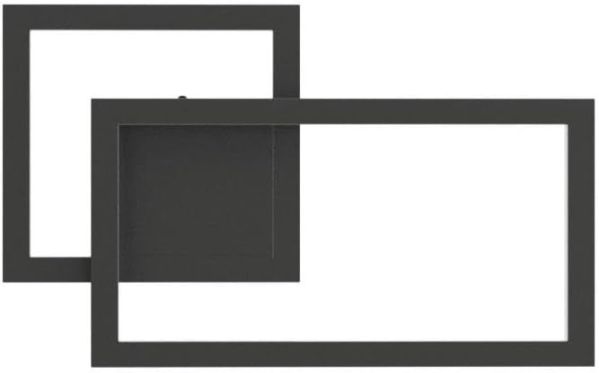 2-Pack Modern Indoor Wall Sconce 20W Aluminum Up and Down LED Modern Black Wall Sconce for Indoor Living Room Bedroom Hallway (Warm White Light, 3000K)