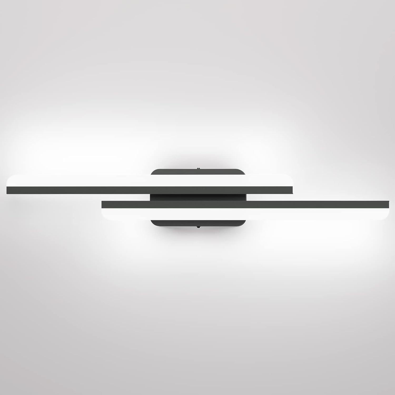 32" Black Bathroom Vanity Lights 36W Frosted Aluminum Modern LED Matte Black Vanity Light for Bathroom Lighting Fixtures White Light 6000K