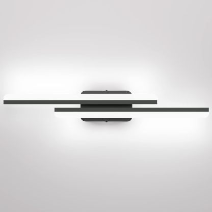 32" Black Bathroom Vanity Lights 36W Frosted Aluminum Modern LED Matte Black Vanity Light for Bathroom Lighting Fixtures White Light 6000K
