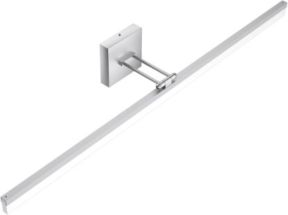 40" Silver Bathroom Vanity Light 24W Adjustable Silver Vanity Lighting Modern LED Bathroom Vanity Light Fixtures Over Mirror (6000K Cool White Light)