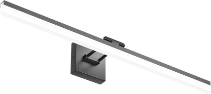 32" Matte Black Bathroom Vanity Light 18W Adjustable Vanity Light Modern LED Black Vanity Lighting Fixtures for Bathroom (6000K Cool White Light)