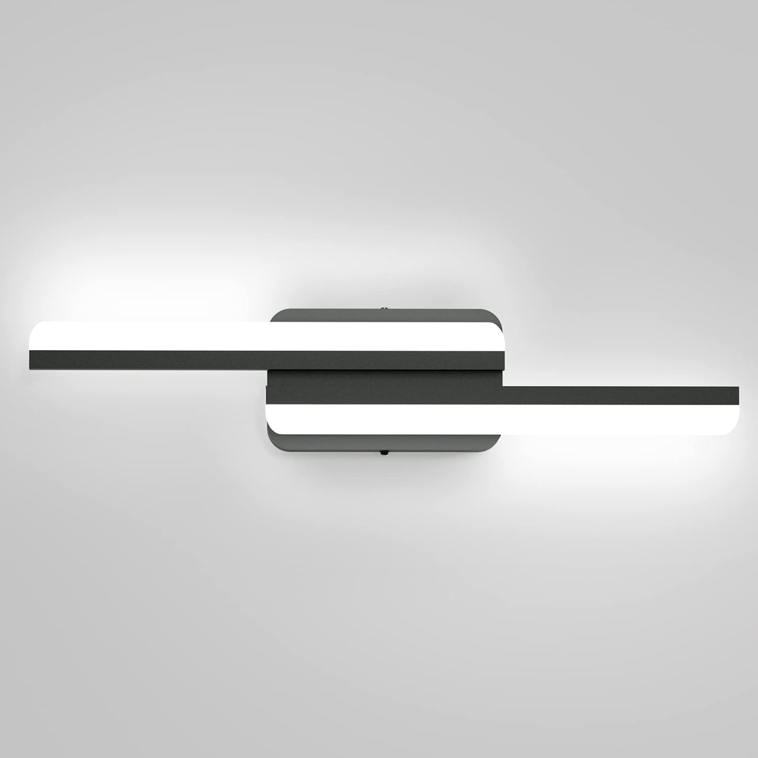 Modern LED Black Vanity Light 24inch 24W Frosted Aluminum LED Matte Black Vanity Light for Bathroom Lighting Fixtures White Light 6000K