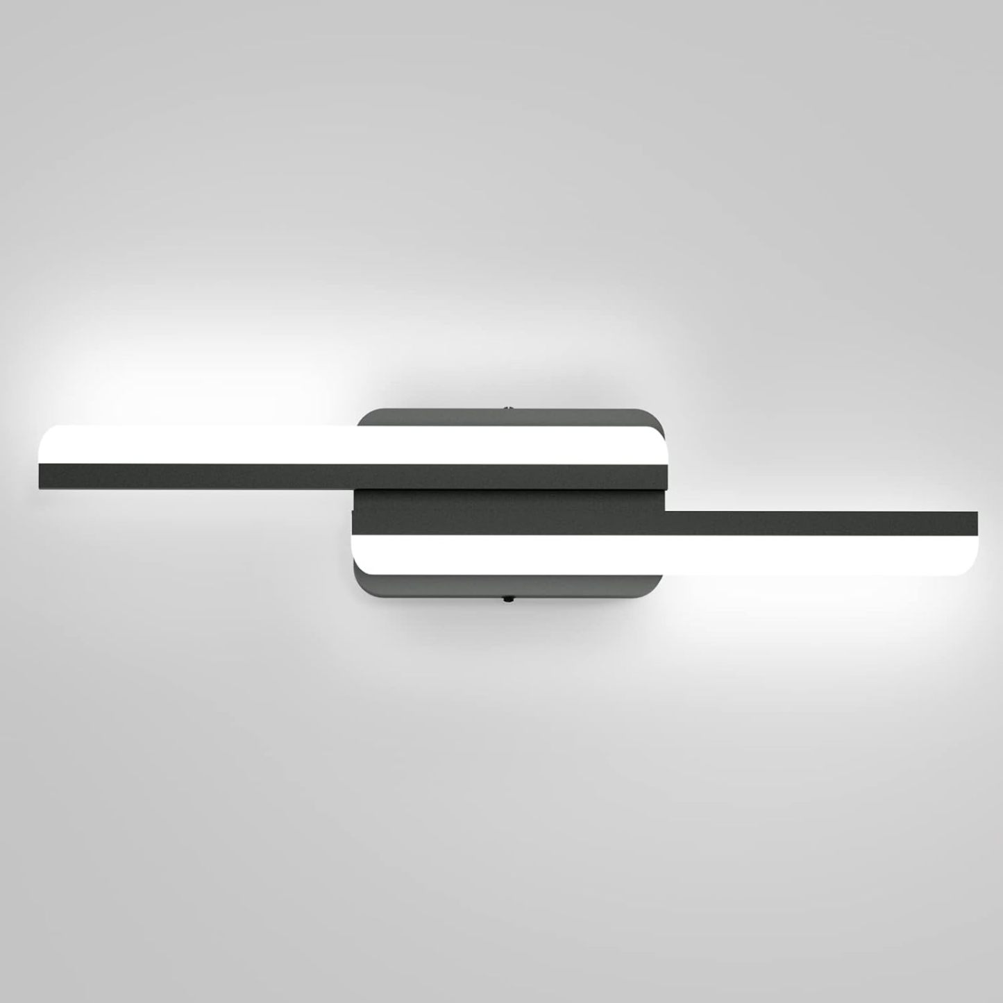 Modern LED Black Vanity Light 24inch 24W Frosted Aluminum LED Matte Black Vanity Light for Bathroom Lighting Fixtures White Light 6000K