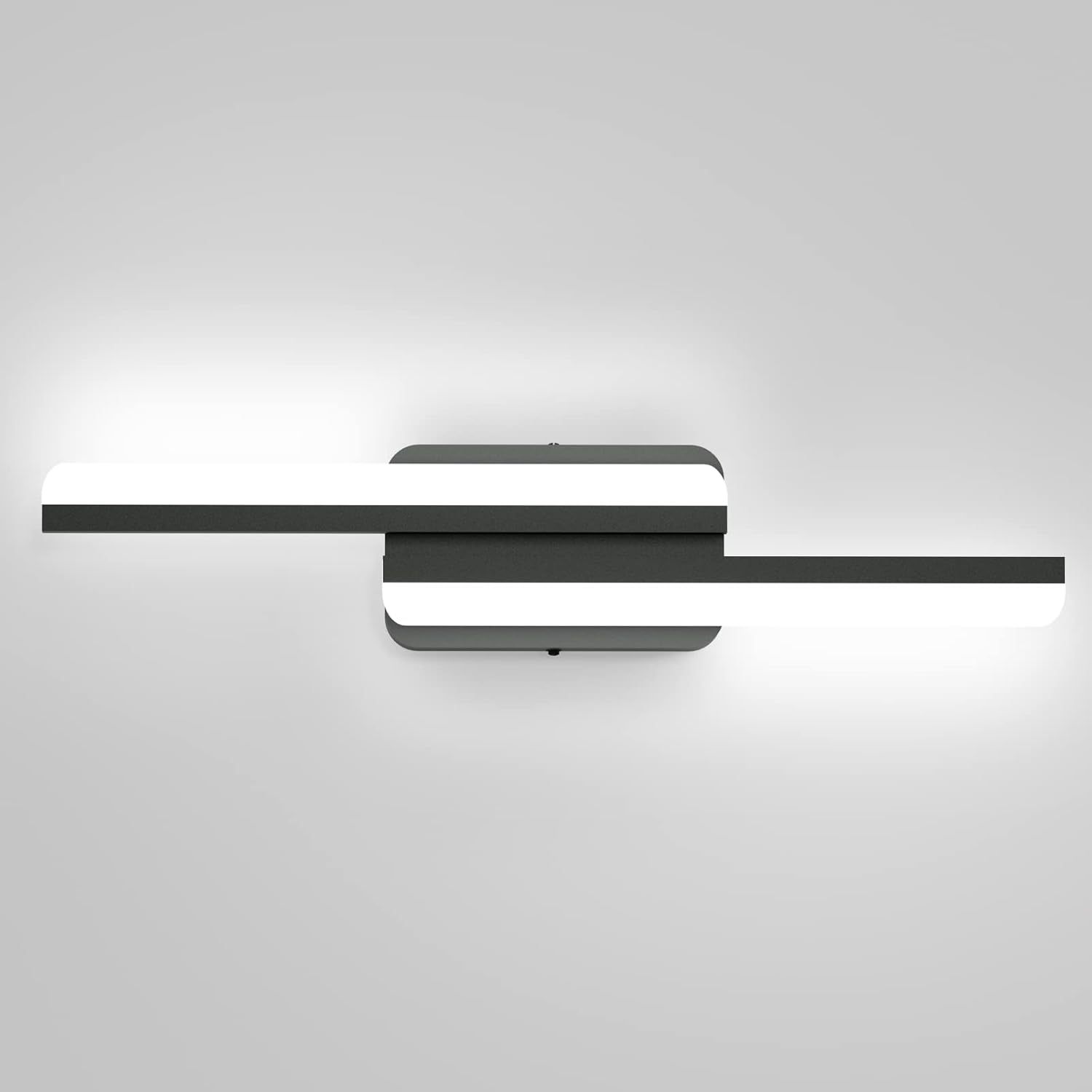 Modern LED Black Vanity Light 24inch 24W Frosted Aluminum LED Matte Black Vanity Light for Bathroom Lighting Fixtures White Light 6000K