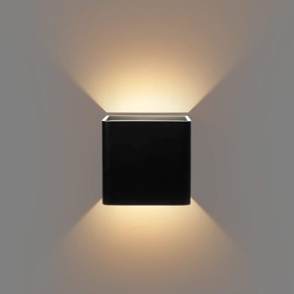 Black Modern LED Wall Sconce Lighting Fixtures Aluminum 10W Warm White 3000k Up and Down Indoor Lighting for Living Room Bedroom Hallway Not Dimmable