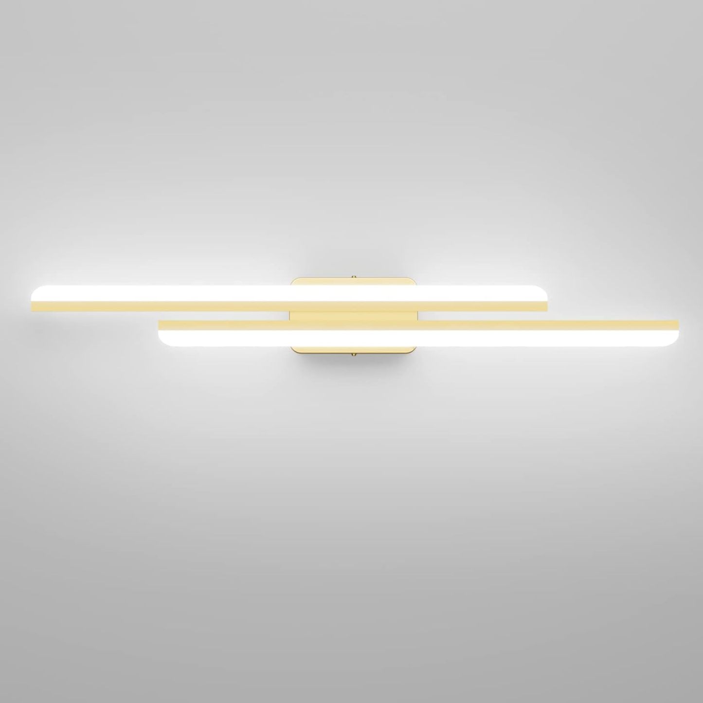 40" Modern LED Gold Vanity Lights 40W Frosted Aluminum Gold Bathroom Vanity Light Fixtures Over Long Mirror Modern Gold Bath Lighting 6000K White Light