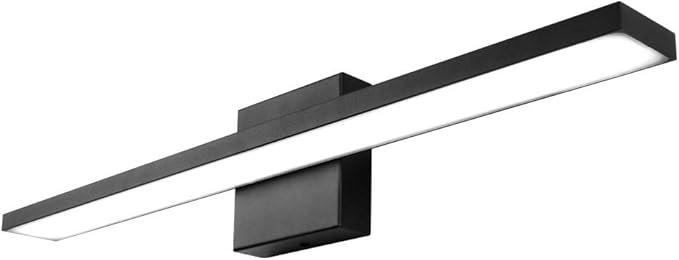 24 inch Modern LED Black Vanity Light 20W Frosted Aluminum for Bathroom Vanity Lighting Fixtures Natural White 4500K