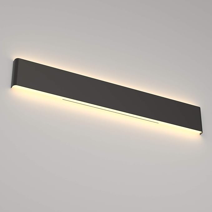 39.3inch Modern Black Vanity Light Fixtures LED Bathroom Wall Light Up and Down Bathroom Lighting Fixtures Warm White Light 3000K