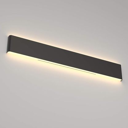 39.3inch Modern Black Vanity Light Fixtures LED Bathroom Wall Light Up and Down Bathroom Lighting Fixtures Warm White Light 3000K