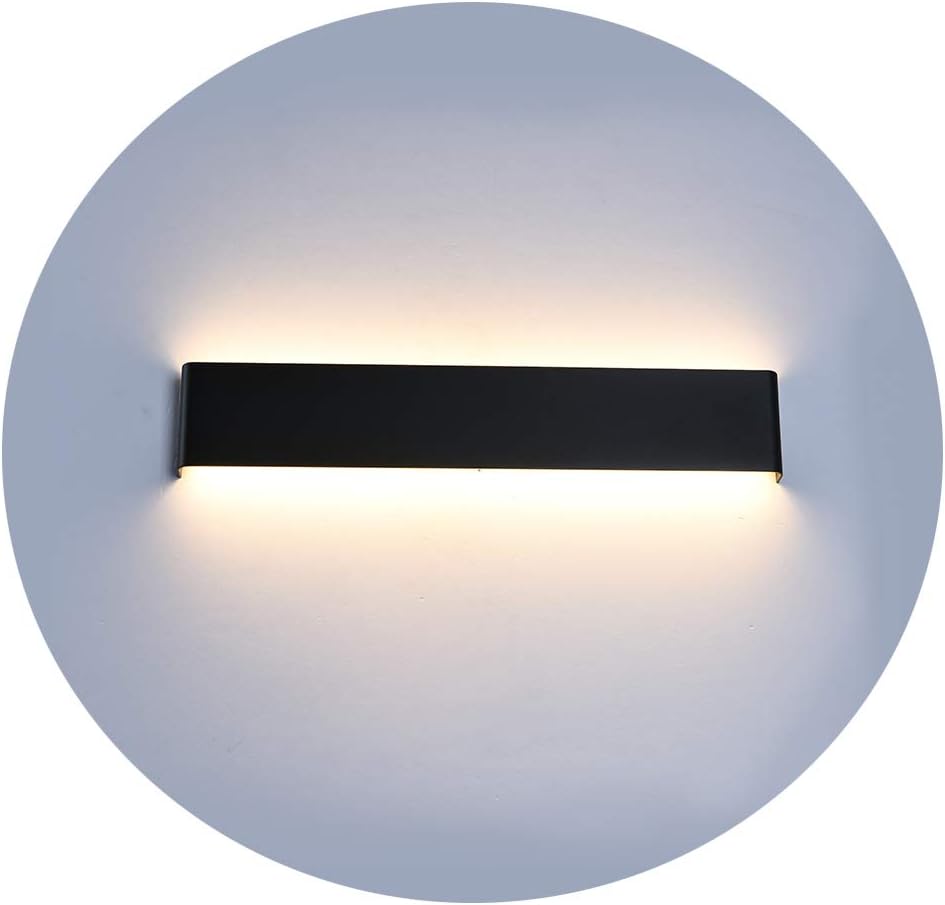 24 inch LED Wall Sconce Lighting, 20W Black Vanity Lights for Bathroom Vanity, Matte Black Modern Warm White 2700-3200K