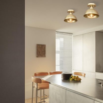 Semi Flush Mount Indoor Ceiling Pendant Light, 1-Light Vintage Industrial Modern Metal Edison Chandelier Lamp Fixture Lighting, 8.1" Bowl Metal Shade Kitchen Bedroom Island Hallway(Antique)