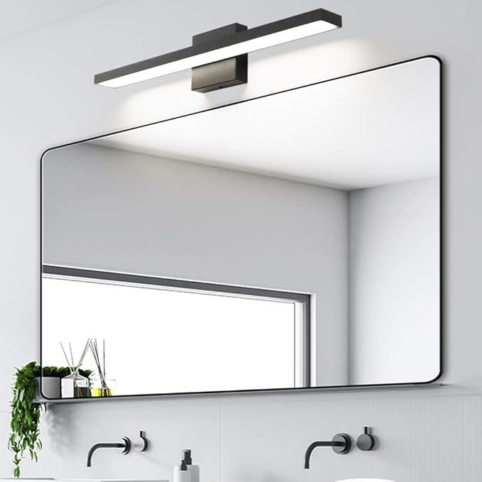 24 inch Modern LED Black Vanity Light 20W Frosted Aluminum for Bathroom Vanity Lighting Fixtures Natural White 4500K
