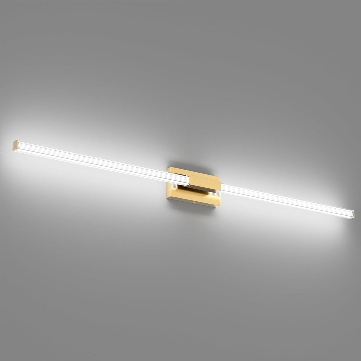 59inch Gold Vanity Light for Bathroom Lighting Bar 42W Gold Bathroom Wall Mounted Lighting Fixtures Over Long Mirror(5500K White Light)