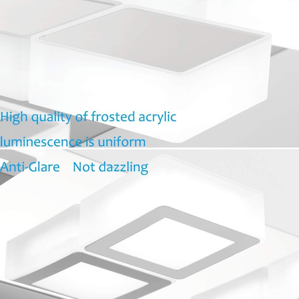 LED Bathroom Vanity Lighting Fixtures 5 Lights Acrylic Rotable 360° Modern Bathroom Vanity Light Over Mirror