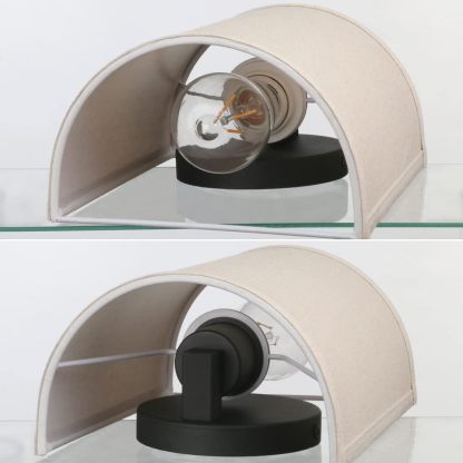 Linen Boho Vintage Wall Sconce Stairwell Fixture Light, 1-Light Vanity Indoor Hardwired Wall Mount Retro Industrial Interior Sconce