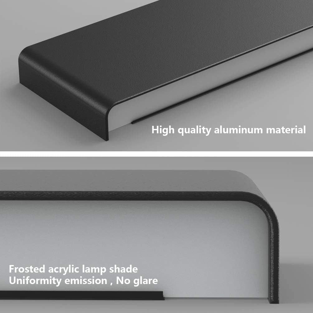 24 inch LED Wall Sconce Lighting, 20W Black Vanity Lights for Bathroom Vanity, Matte Black Modern Warm White 2700-3200K