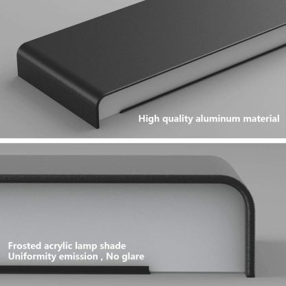 24 inch LED Wall Sconce Lighting, 20W Black Vanity Lights for Bathroom Vanity, Matte Black Modern Warm White 2700-3200K