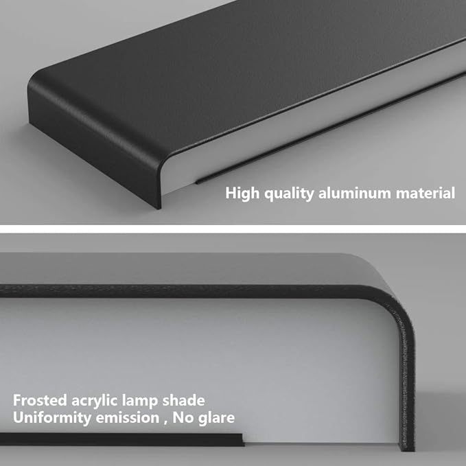 LED Modern Bathroom Vanity Light 43.3"/35W Up and Down Matte Black LED Vanity Light for Bathroom Wall Light Fixtures