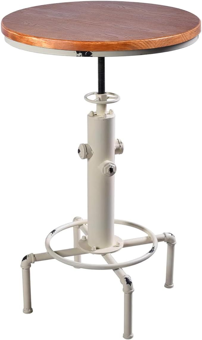 Industrial Round Bar Table Vintage Small Bistro Table