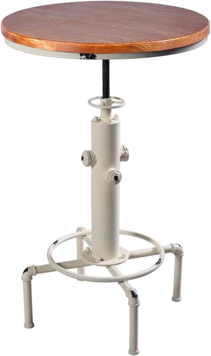 Industrial Round Bar Table Vintage Small Bistro Table