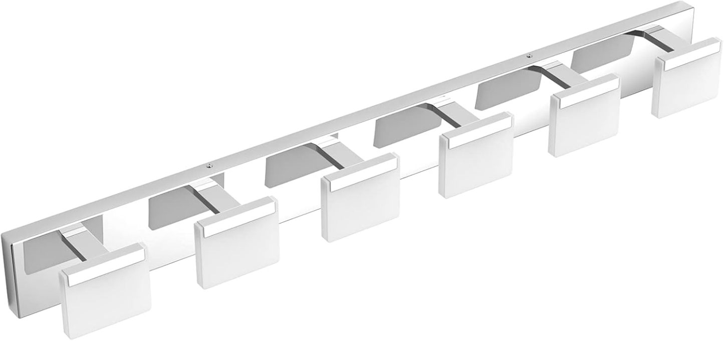 LED Modern Vanity Light 6 Light Bathroom Vanity Lights Acrylic Stainless Steel Bathroom Vanity Lighting Fixtures