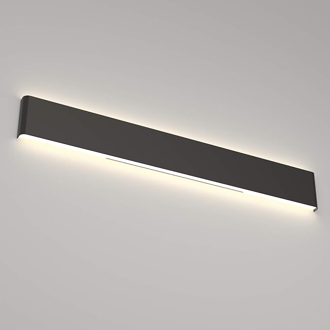 LED Modern Bathroom Vanity Light 43.3"/35W Up and Down Matte Black LED Vanity Light for Bathroom Wall Light Fixtures