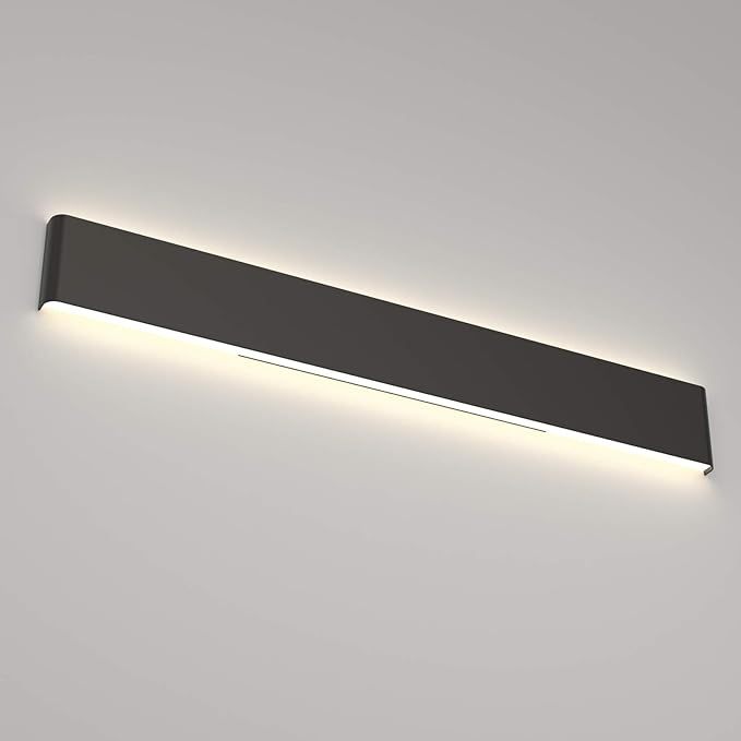 LED Modern Bathroom Vanity Light 43.3"/35W Up and Down Matte Black LED Vanity Light for Bathroom Wall Light Fixtures