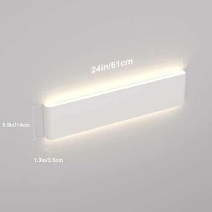 20W Bathroom Light Fixture 24 inch Natural White Light 4000K Vanity Light White Wall Sconce Light for Dressing Room IP44 Waterproof 2600LM