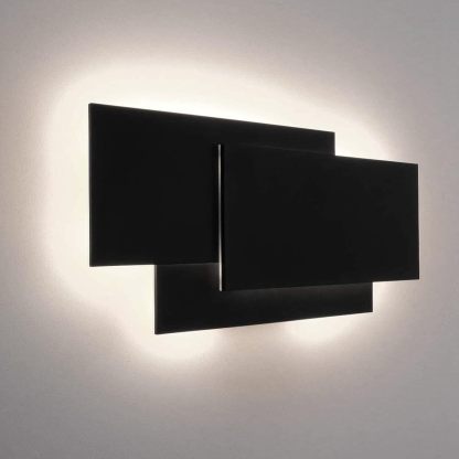 15.75”/36W LED Modern Wall Sconce Indoor Matte Black Wall Mount Light for Living Room Bedroom Staircase Hallway Natural White 4000K