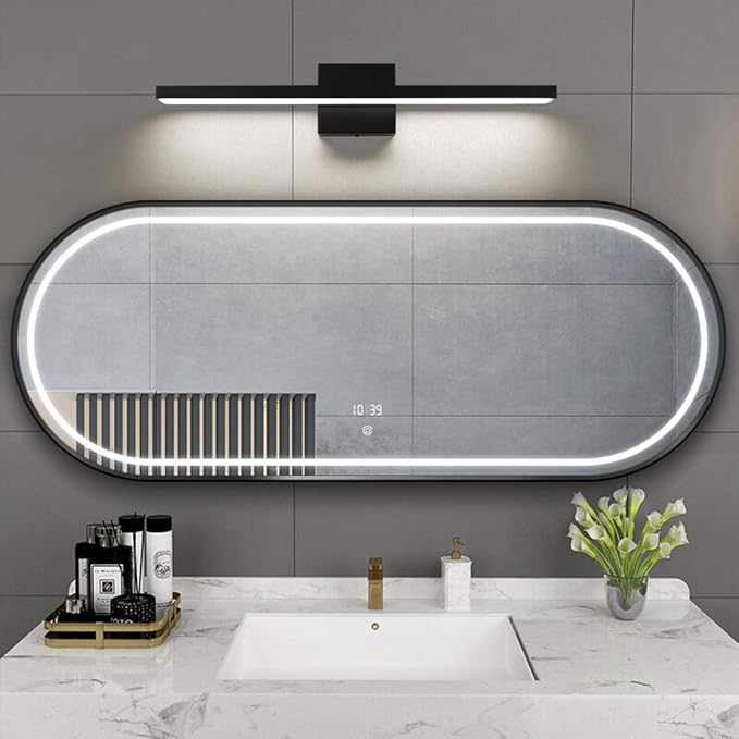 24 inch Modern LED Black Vanity Light 20W Frosted Aluminum for Bathroom Vanity Lighting Fixtures Natural White 4500K