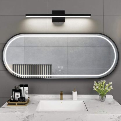 24 inch Modern LED Black Vanity Light 20W Frosted Aluminum for Bathroom Vanity Lighting Fixtures Natural White 4500K