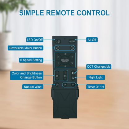 Ceiling Fan Mount for Bedroom: 20 Inch Bladeless Ceiling Fan with Led Light and Remote for Living Room Kitchen Dining Room