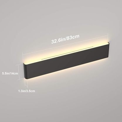 30W Bathroom Light Fixture 32.67 inch Vanity Lights Arm Length Wall Light for Bathroom Dressing Room IP44 Waterproof 3900LM Warm White Light 3000K, Black