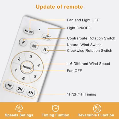 42'' Crystal Ceiling Fan with Light, 36W Modern Reversible Ceiling Fan Remote, 3-Blade Retractable LED Fan Chandelier